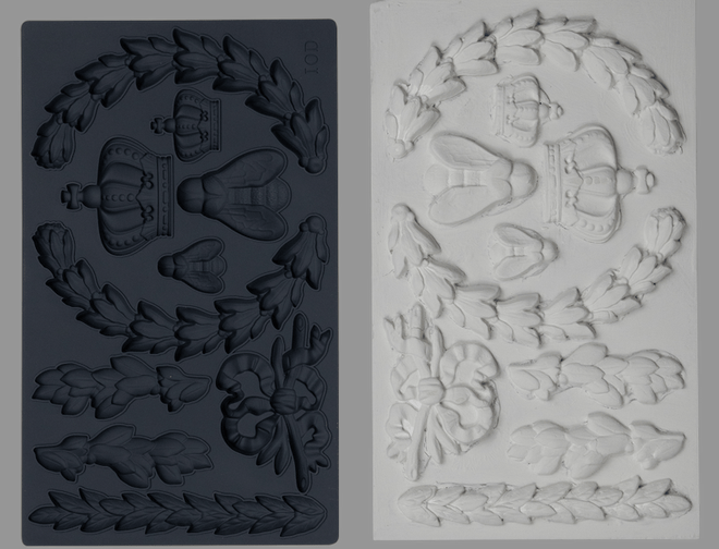 IOD Laurel Silicone Mould, 6" x 10" - Decoupage Central