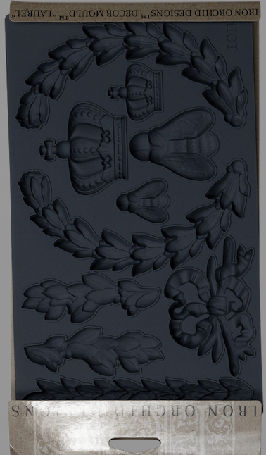 IOD Laurel Silicone Mould, 6" x 10" - Decoupage Central