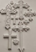IOD Les Croix Silicone Mould, 6" x 10" - Decoupage Central