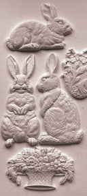 IOD Les Lapines Silicone Mould, 6" x 10" SHiPPING feb 17 but worth the wait! - Decoupage Central