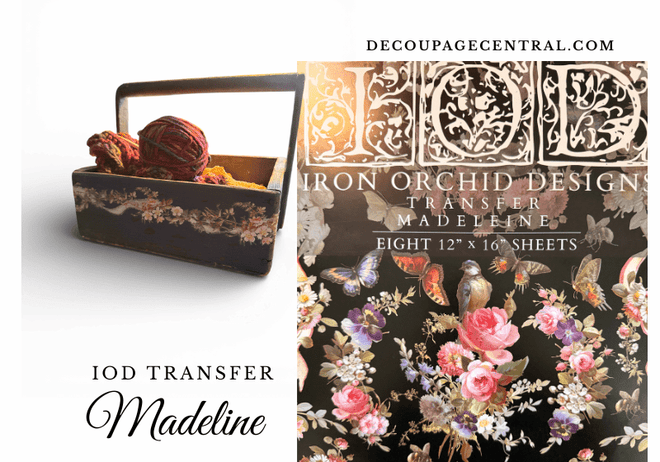 IOD Madeline , Rub on Transfer 12" x16" Pad, 8 pages - Decoupage Central