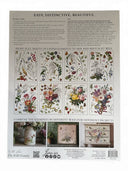 IOD Marche de Fleurs , Rub on Transfer 12" x16" Pad, 8 pages - Decoupage Central