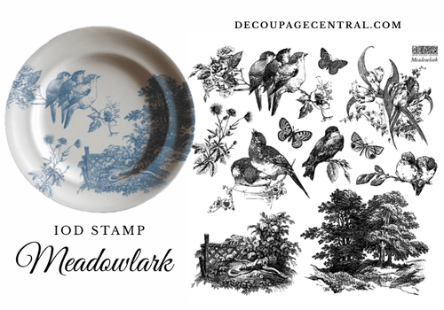 IOD Meadowlark Stamp Collection 12"x 12" - Decoupage Central