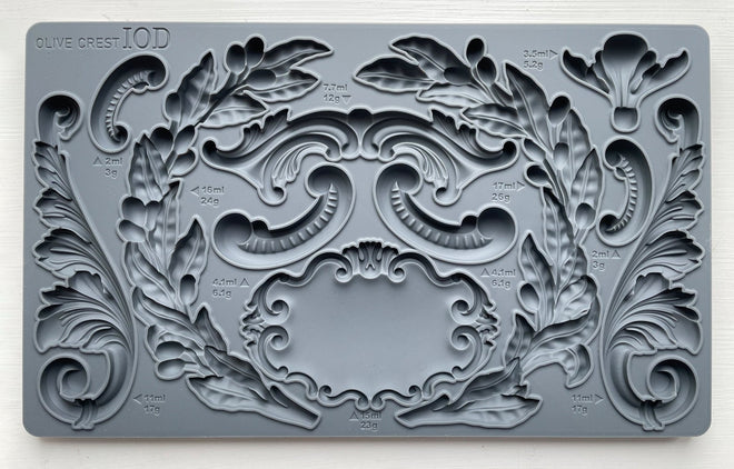 IOD OLIVE CREST, Silicone Mold 6" x 10" - Decoupage Central