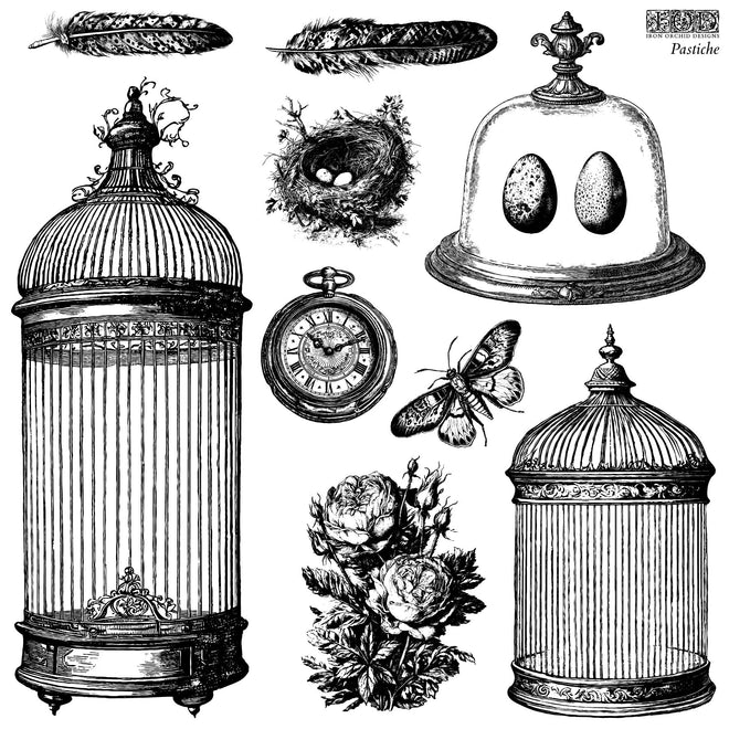 IOD PASTICHE Stamp Collection 12"x 12". 2 sheets of stamps! - Decoupage Central