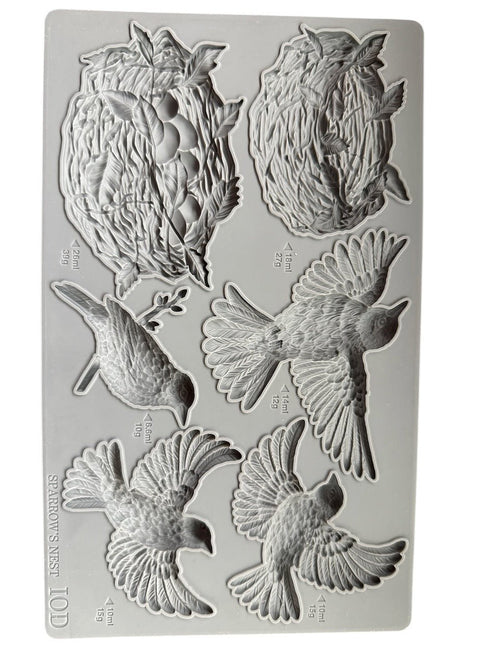 IOD Sparrows Nest Mould, 6" x 10". - Decoupage Central
