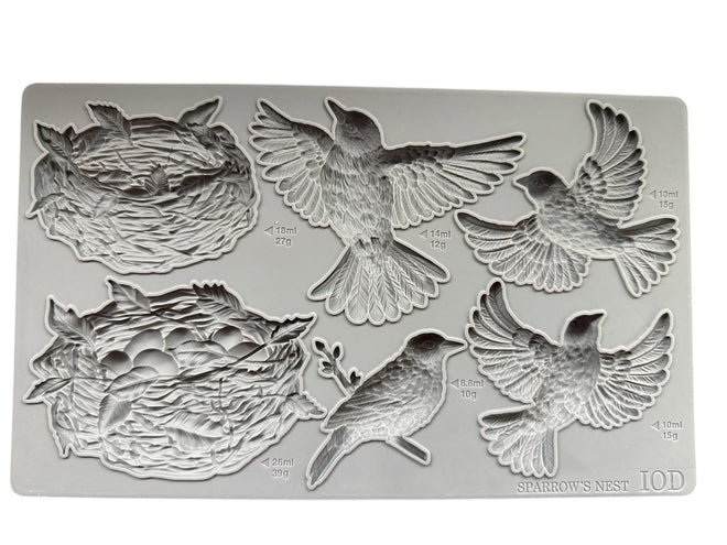 IOD Sparrows Nest Mould, 6" x 10". - Decoupage Central