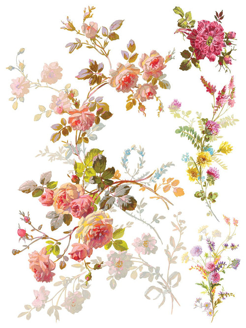 IOD St Germaine , Rub on Transfer 12" x16" Pad, 8 pages - Decoupage Central