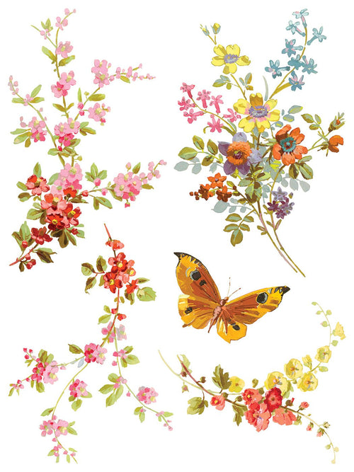 IOD St Germaine , Rub on Transfer 12" x16" Pad, 8 pages - Decoupage Central