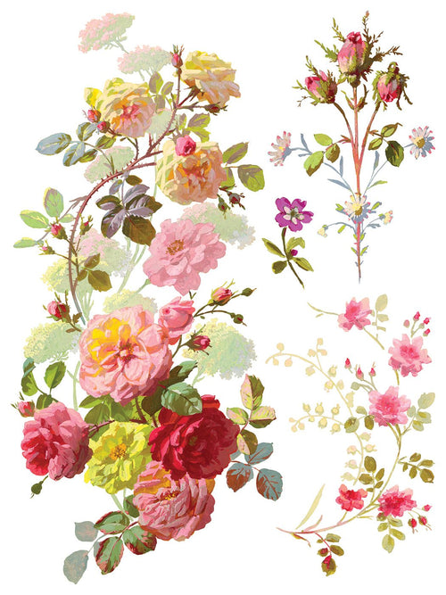 IOD St Germaine , Rub on Transfer 12" x16" Pad, 8 pages - Decoupage Central