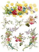 IOD St Germaine , Rub on Transfer 12" x16" Pad, 8 pages - Decoupage Central