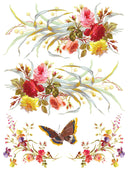 IOD St Germaine , Rub on Transfer 12" x16" Pad, 8 pages - Decoupage Central