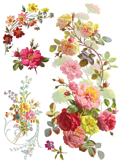 IOD St Germaine , Rub on Transfer 12" x16" Pad, 8 pages - Decoupage Central