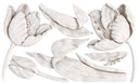 IOD Tulips Silicone Mould, 6" x 10" - Decoupage Central