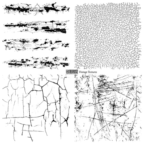 IOD Vintage Textures, Stamp Collection 12"x 12" - Decoupage Central