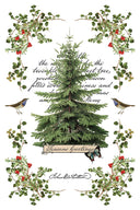 IOD Winter Botanist Rub on Christmas Transfer , Rub on Transfer 12" x 8" Pad. - Decoupage Central