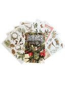 IOD Winter Botanist Rub on Christmas Transfer , Rub on Transfer 12" x 8" Pad. - Decoupage Central