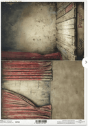 ITD A4 Behind the Curtains Rice Paper R2769 - Decoupage Central