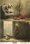 ITD A4 Christmas Elephant Rice Paper R2681 - Decoupage Central