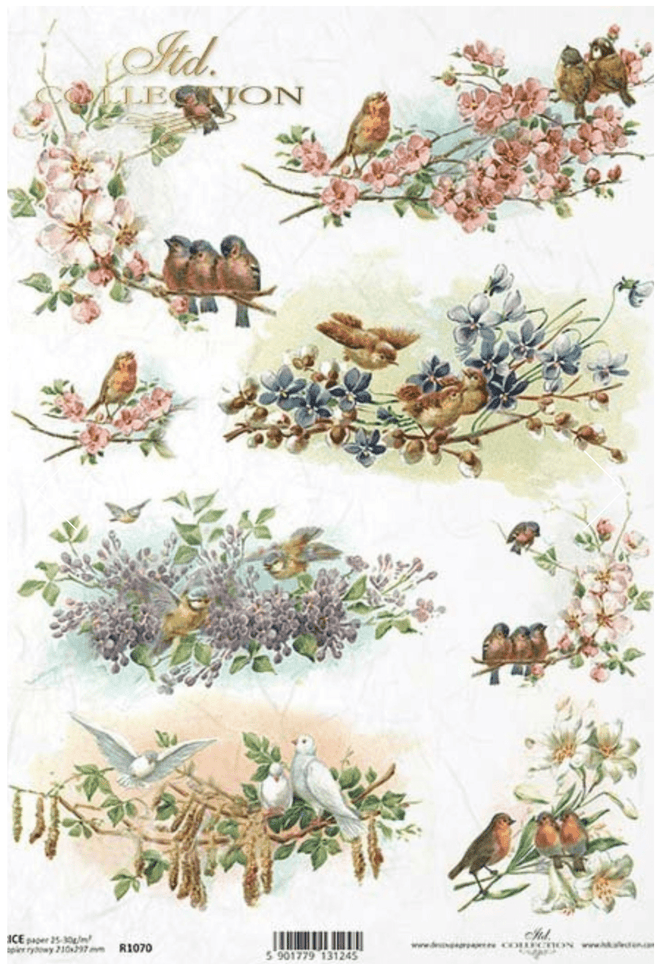 ITD A4 Lilacs Rice Paper 1070 - Decoupage Central
