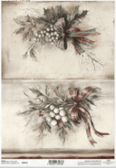 ITD A4 Plaid Tidiings in Red Rice Paper R2674 - Decoupage Central