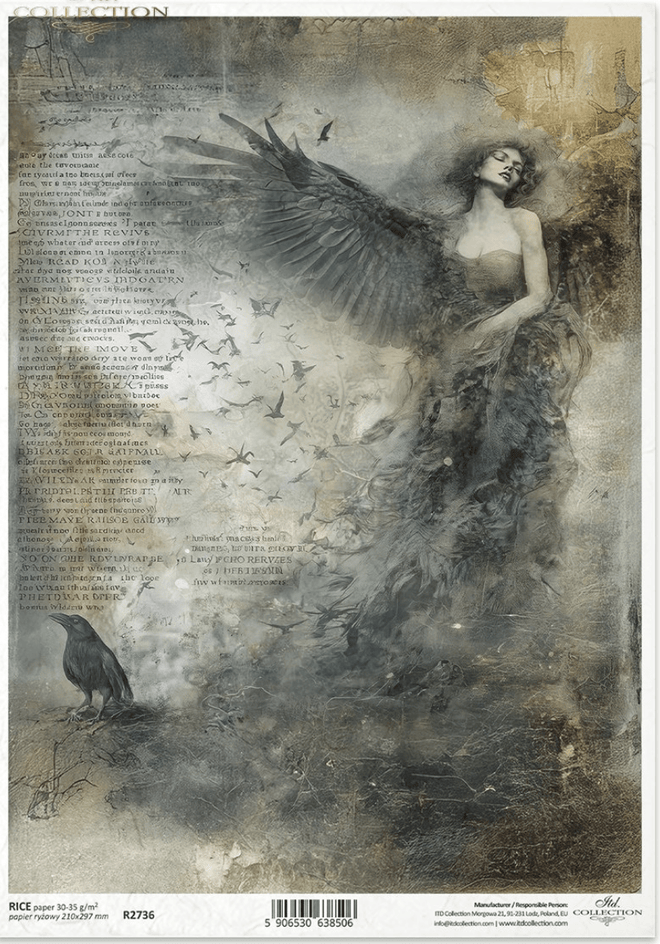 ITD A4 R2736 She Who Takes Flight - Decoupage Central