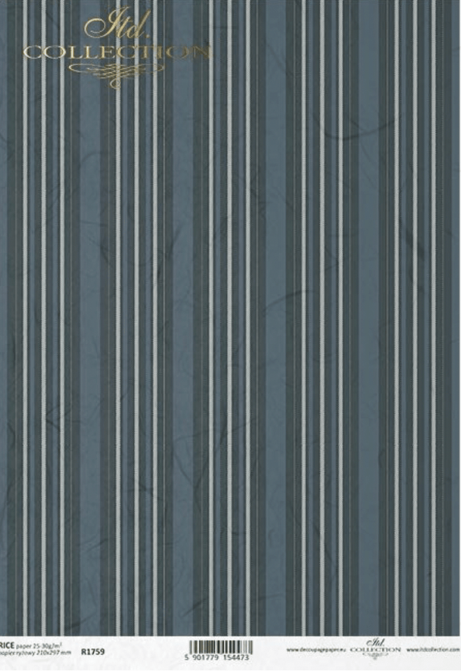 ITD A4 Rice Paper Deep Red Stripes R1759 - Decoupage Central