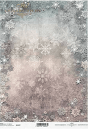 ITD A4 Rice Paper Ombre Snowflakes R1527 - Decoupage Central