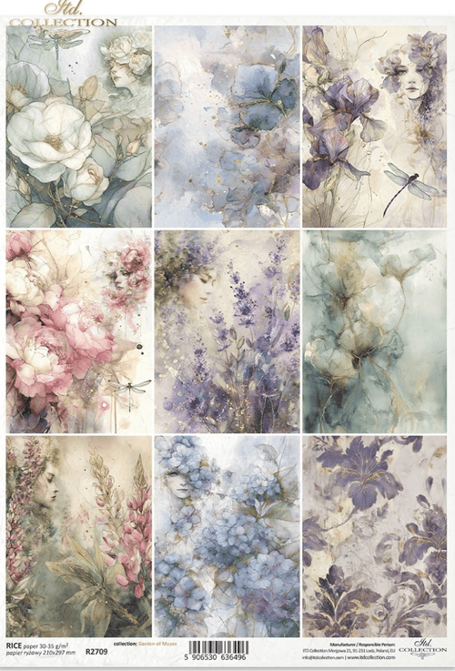 ITD A4 The Muse Sampler Rice Paper R2709 - Decoupage Central