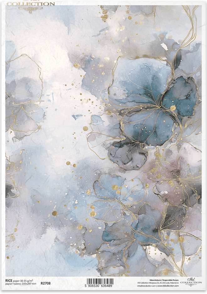 ITD A4 Twilight Petals Rice Paper R2708 - Decoupage Central