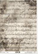 ITD A4 Vintage Music Rice Paper R2710 - Decoupage Central
