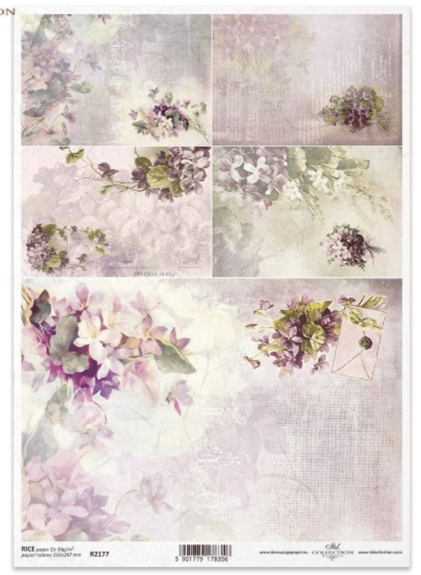 ITD Collection A4 Spring Flower Multi Rice Paper R2177 - Decoupage Central