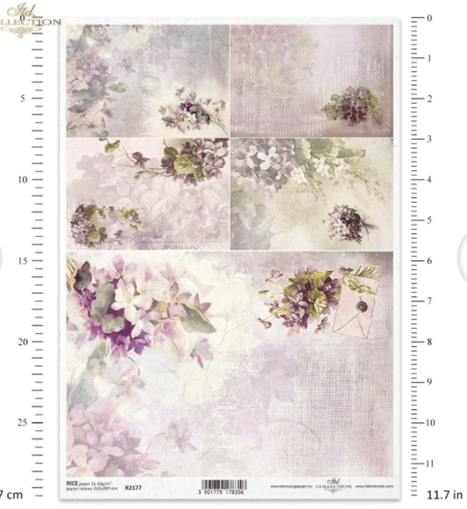 ITD Collection A4 Spring Flower Multi Rice Paper R2177 - Decoupage Central