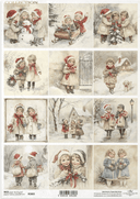 ITD Little Girls Christmas Multi Paper R2683 - Decoupage Central