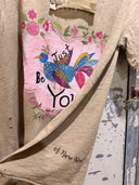 "Just Be You " Tee: A Rare Bird” , Oversized Boho Fit size LXL - Decoupage Central