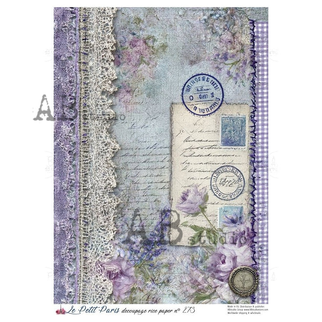 A4 LPP Lavendar Post  Le Petit Paris 273