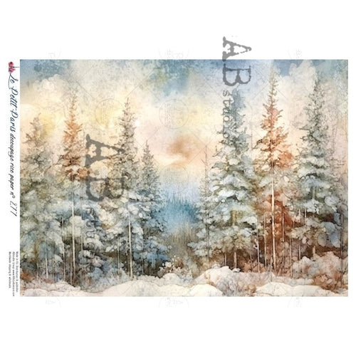 A4 LPP Winter Forest Whisper Paper Le Petit Paris 277