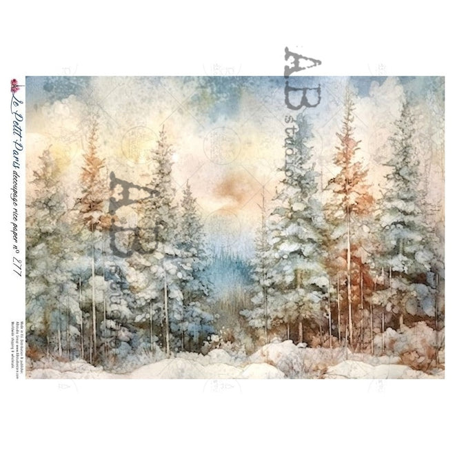 A4 LPP Winter Forest Whisper Paper Le Petit Paris 277