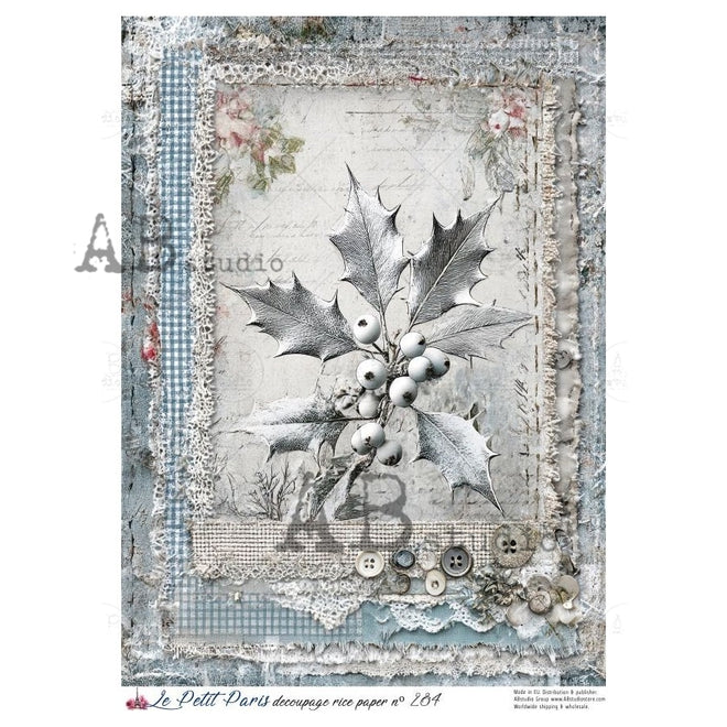 A4 LPP Holly and Frost Paper Le Petit Paris 284