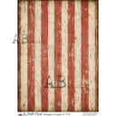 A4 LPP Vintage Candy Cane Stripes Paper Le Petit Paris 766