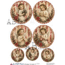A4 LPP 777 Christmas Angel Medallions Rice Paper