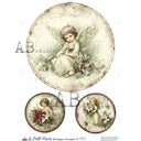 A4 LPP 797 Christmas Angel Trio Rice Paper