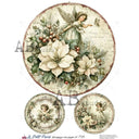 A4 LPP 798 Poinsettia Angel Medallions Rice Paper