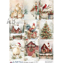 A4 LPP 867  Christmas in the Country Tiles Rice Paper