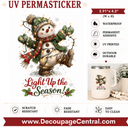 Light up the Season UV DTF PermaSticker 2.91" x 4.2" - Decoupage Central