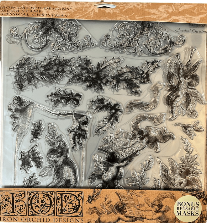 LIMITED EDITION CLASSICIAL CHRISTMAS Stamp Collection 12"x 12" - Decoupage Central