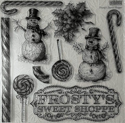 LIMITED EDITION FROSTYS SWEET SHOP Stamp Collection 12"x 12" - Decoupage Central