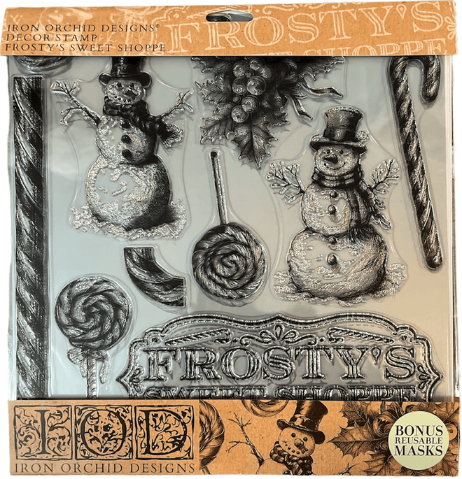 LIMITED EDITION FROSTYS SWEET SHOP Stamp Collection 12"x 12" - Decoupage Central