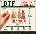 Merry & Bright DTF Iron-On Transfer 3"x 2.99" - Decoupage Central