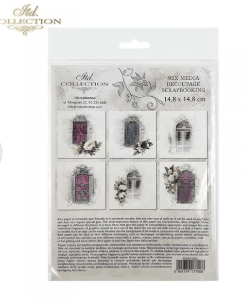 More Vintage Doors Decoupage Collection: 5.8 inch / 6 pages - Decoupage Central